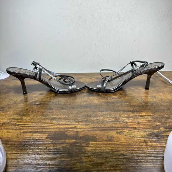 Sam Edelman Silver Paislee Strappy Sandal Women's Size 7.5W - Picture 5 of 8